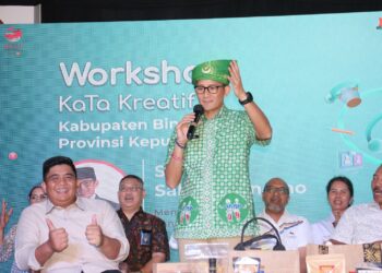 Menteri Pariwisata dan Ekonomi Kreatif Sandiaga Uno Dukung Workshop Kabupaten/Kota Kreatif di Bintan