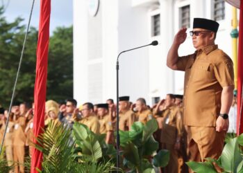 Perdana Pimpin Apel, Wagub Nyanyang Tegaskan Komitmen Realisasi Program Prioritas