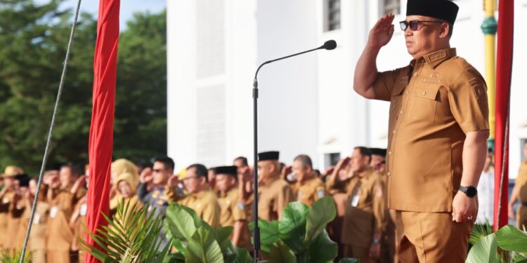 Perdana Pimpin Apel, Wagub Nyanyang Tegaskan Komitmen Realisasi Program Prioritas