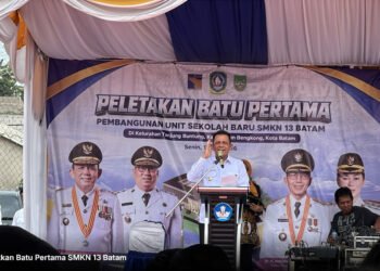 Pembangunan SMKN 13 Batam Resmi Dimulai, Ansar Ahmad Hadir Letakkan Batu Pertama